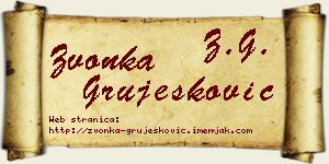Zvonka Grujesković vizit kartica